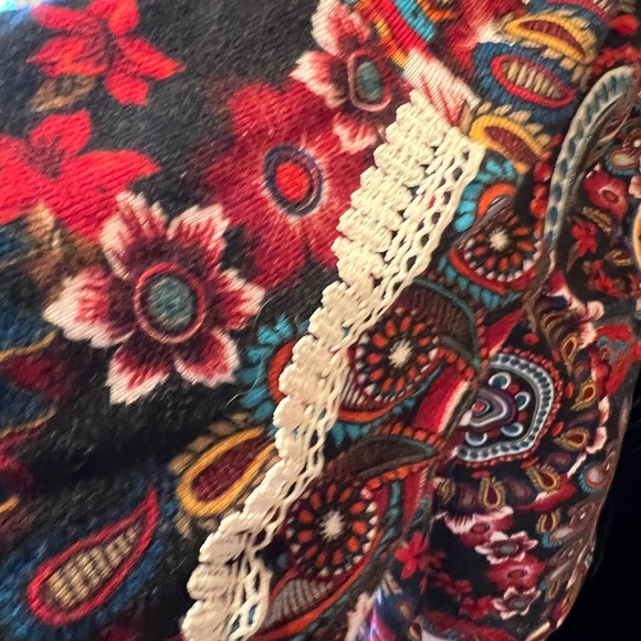 LADIES WOMENS PLUS SIZE 2X/3X TOP SHIRT BLOUSE MULTI PRINT RED GREEN BLACK - Picture 4 of 9